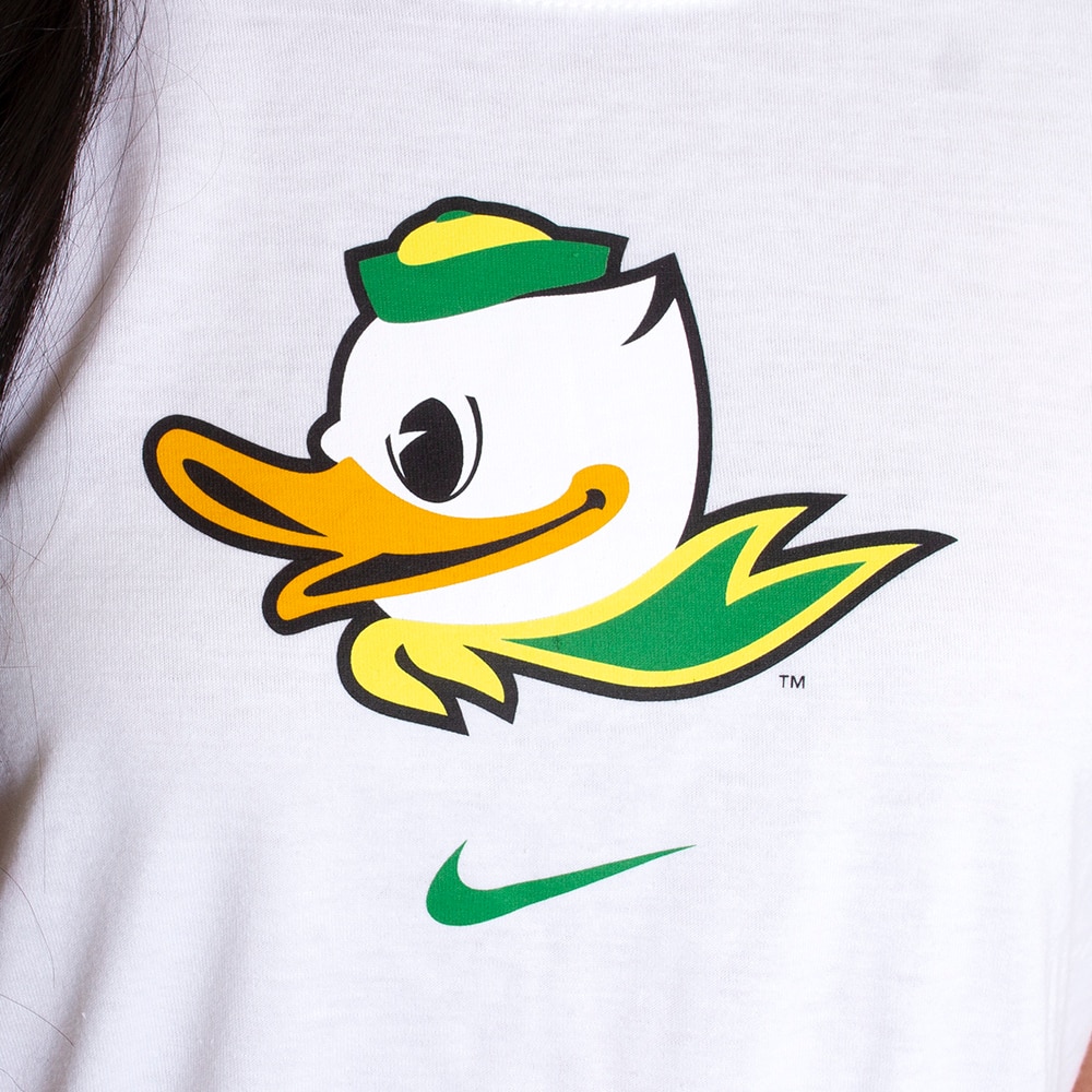 Fighting Duck, Nike, White, Crew Neck, Cotton Blend, Women, Football, 683211